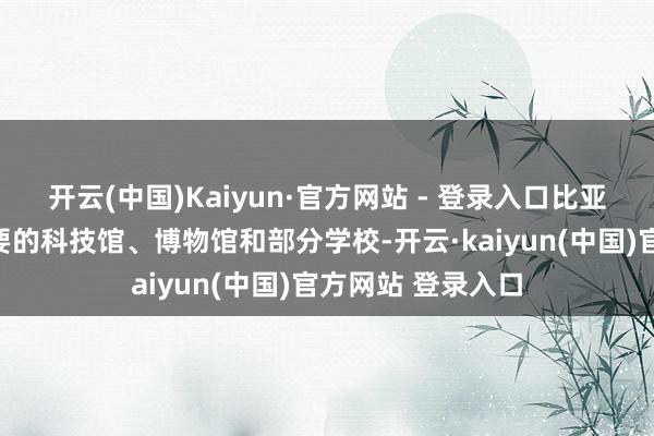 开云(中国)Kaiyun·官方网站 - 登录入口比亚迪还会在寰宇主要的科技馆、博物馆和部分学校-开云·kaiyun(中国)官方网站 登录入口