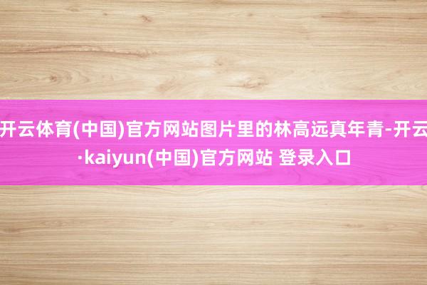 开云体育(中国)官方网站图片里的林高远真年青-开云·kaiyun(中国)官方网站 登录入口