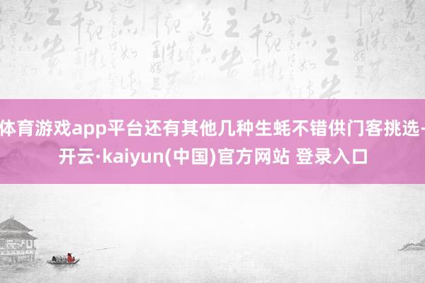 体育游戏app平台还有其他几种生蚝不错供门客挑选-开云·kaiyun(中国)官方网站 登录入口