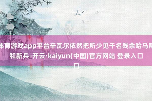 体育游戏app平台辛瓦尔依然把所少见千名残余哈马斯和新兵-开云·kaiyun(中国)官方网站 登录入口
