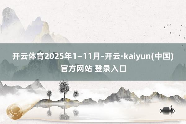 开云体育2025年1—11月-开云·kaiyun(中国)官方网站 登录入口