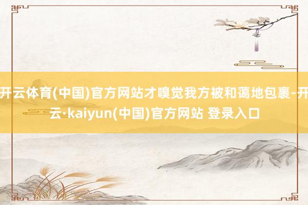 开云体育(中国)官方网站才嗅觉我方被和蔼地包裹-开云·kaiyun(中国)官方网站 登录入口