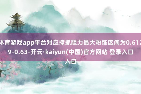 体育游戏app平台对应撑抓阻力最大粉饰区间为0.6129-0.63-开云·kaiyun(中国)官方网站 登录入口