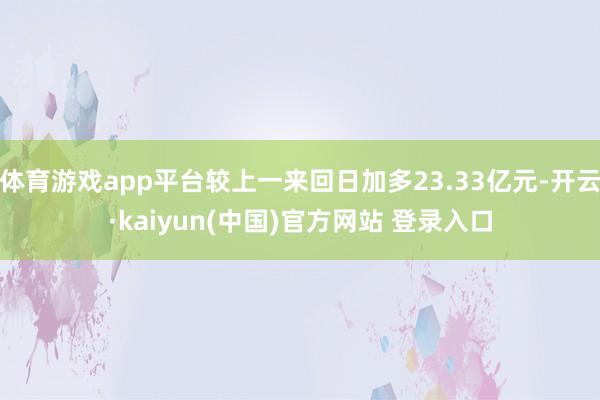 体育游戏app平台较上一来回日加多23.33亿元-开云·kaiyun(中国)官方网站 登录入口