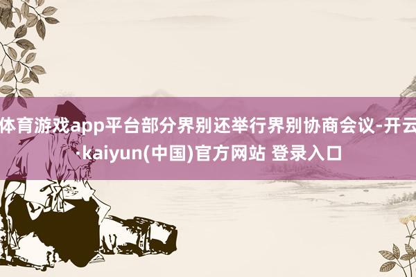 体育游戏app平台部分界别还举行界别协商会议-开云·kaiyun(中国)官方网站 登录入口