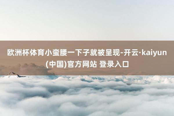 欧洲杯体育小蛮腰一下子就被呈现-开云·kaiyun(中国)官方网站 登录入口