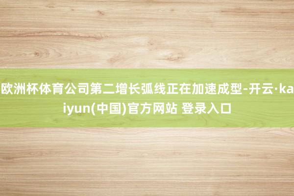 欧洲杯体育公司第二增长弧线正在加速成型-开云·kaiyun(中国)官方网站 登录入口