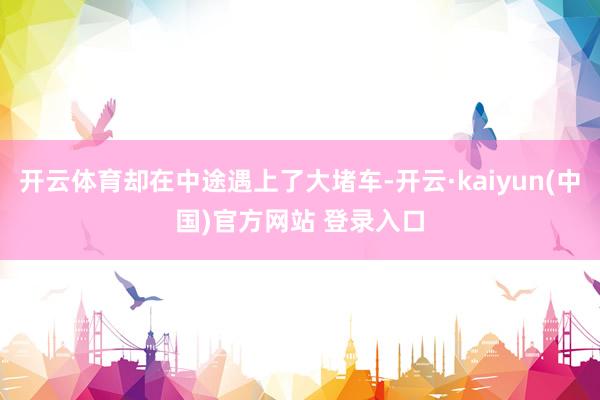 开云体育却在中途遇上了大堵车-开云·kaiyun(中国)官方网站 登录入口